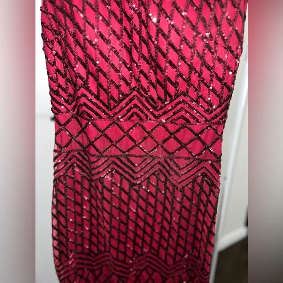 Brand new Formal Burgundy Sequins Dress - Picture 3 of 4
